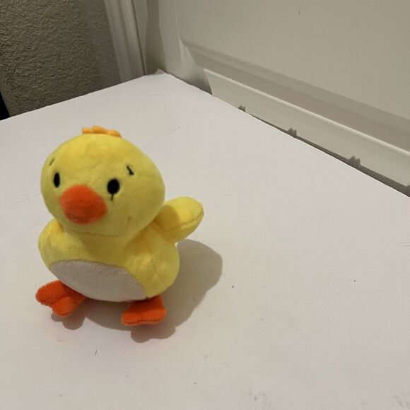 Kids Yellow Orange Chick Duck Plush 5" Stuffed Animal Toy Easter Spring - Picture 5 of 9
